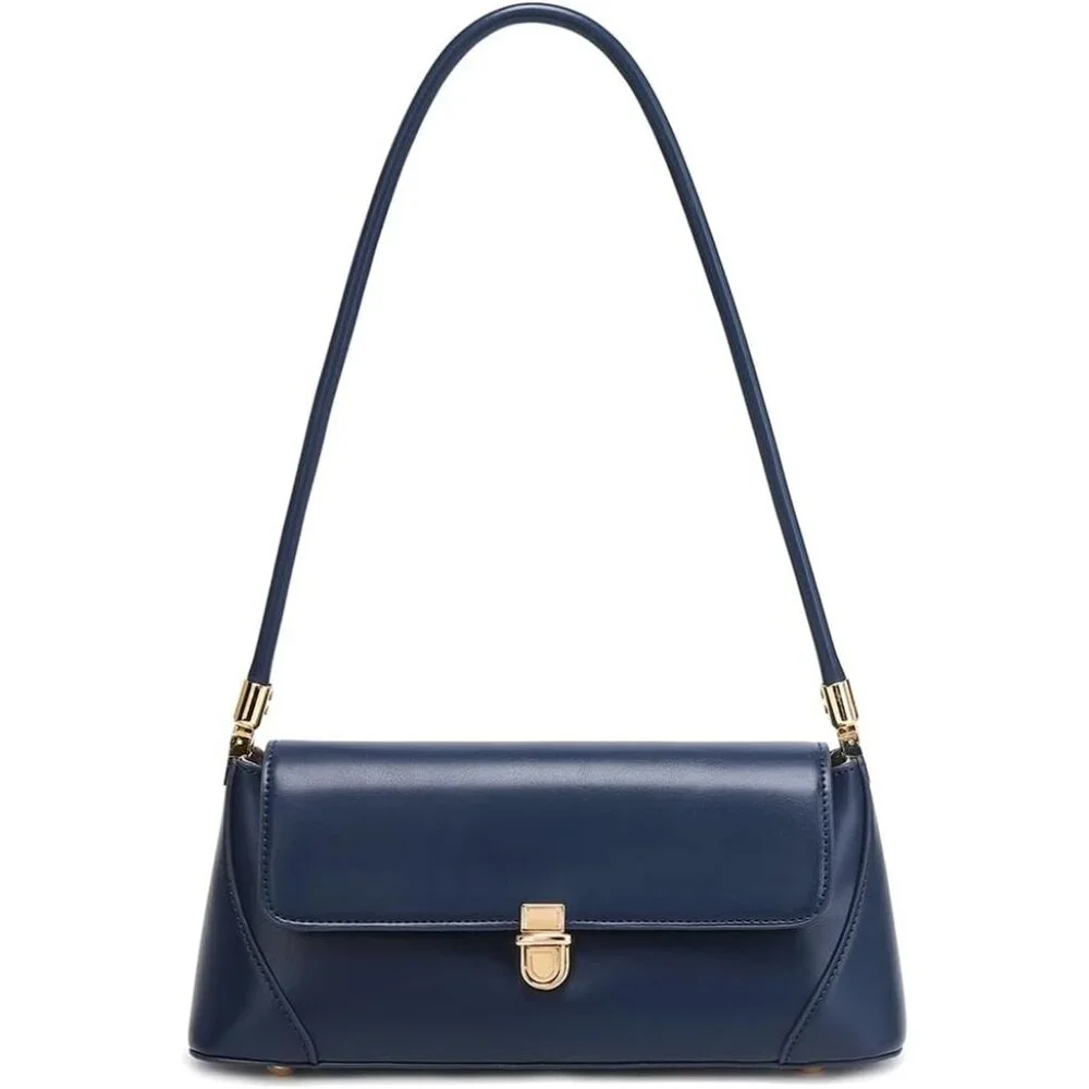 Women's Blue Mini Shoulder Clutch Classic Vintage Retro Small Cute Hobo Handbag